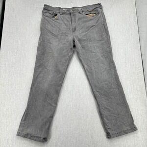 Duluth Trading Co Jeans Mens 42x34 Gray Ballroom Double Flex Relaxed Fit Denim